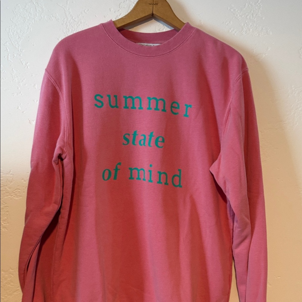 Pink Crew Neck Sweater - Summer State of Mind
